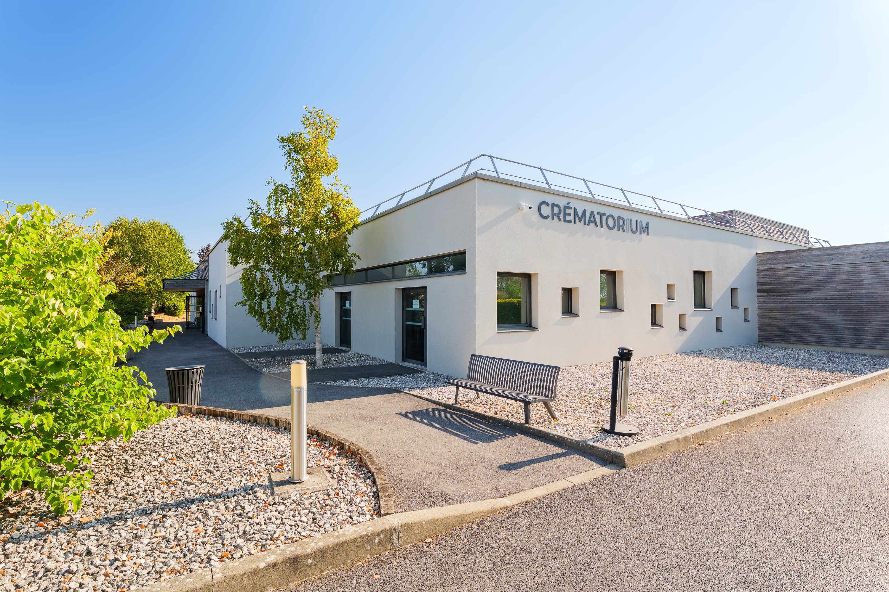 Façade du crématorium de Saint Soupplets